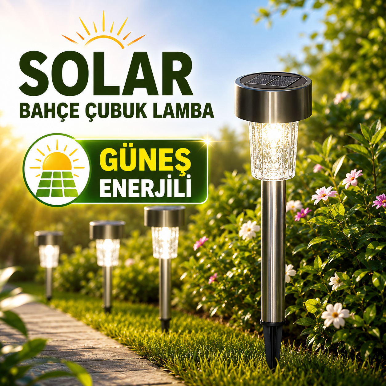 SOLAR BAHÇE ÇUBUK LAMBA