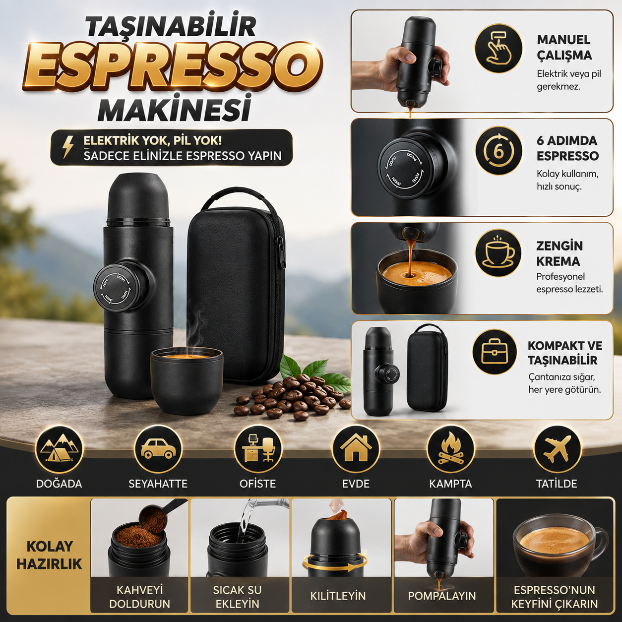 PORTATİF ESPRESSO MAKİNESİ