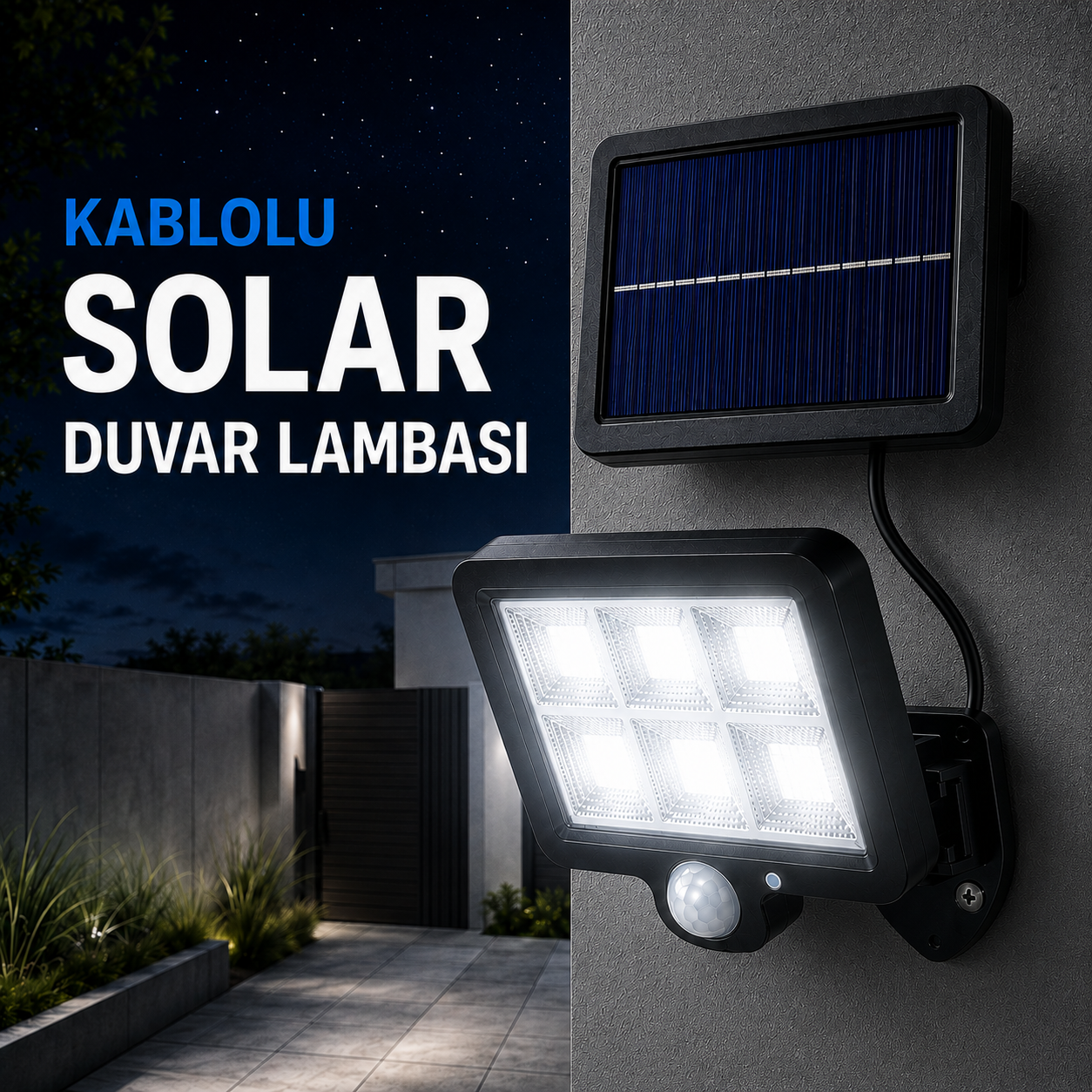 KABLOLU SOLAR DUVAR LAMBASI