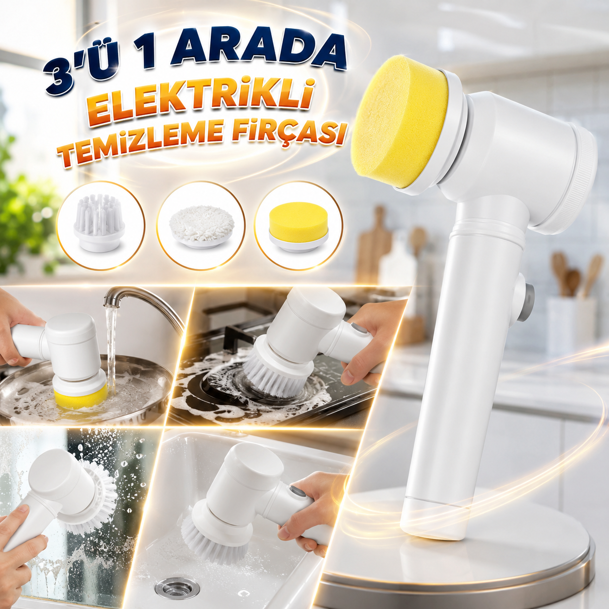 ŞARJLI TEMİZLİK FIRÇASI