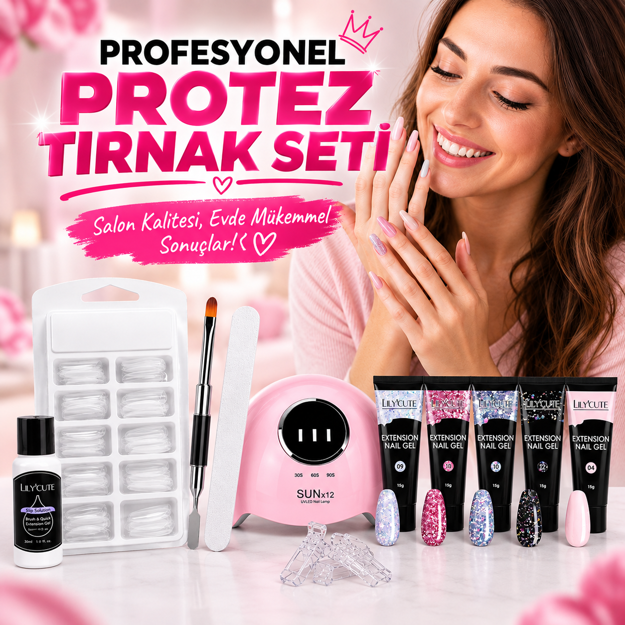 PROFESYONEL PROTEZ TIRNAK SETİ