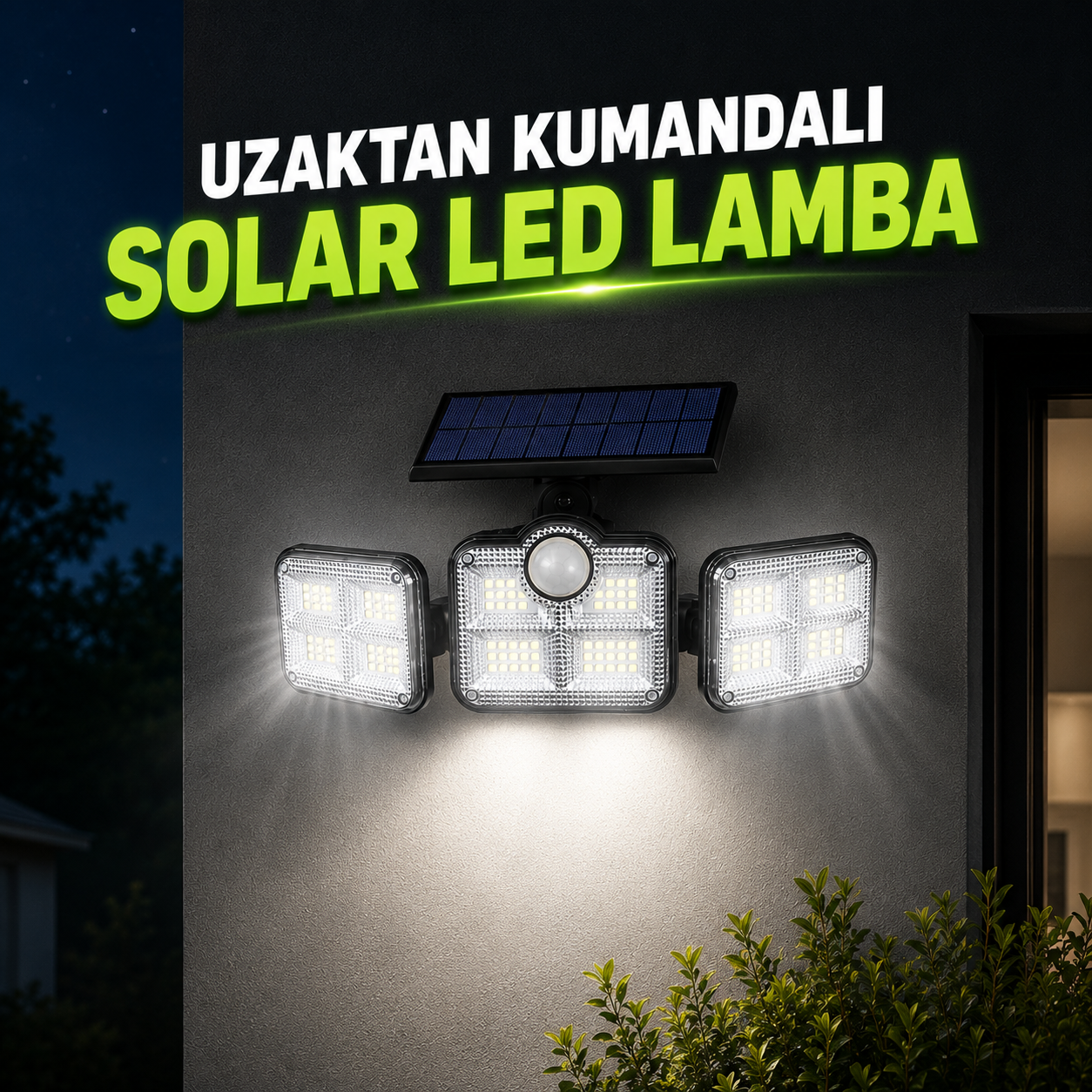 UZAKTAN KUMANDALI SOLAR LED LAMBA