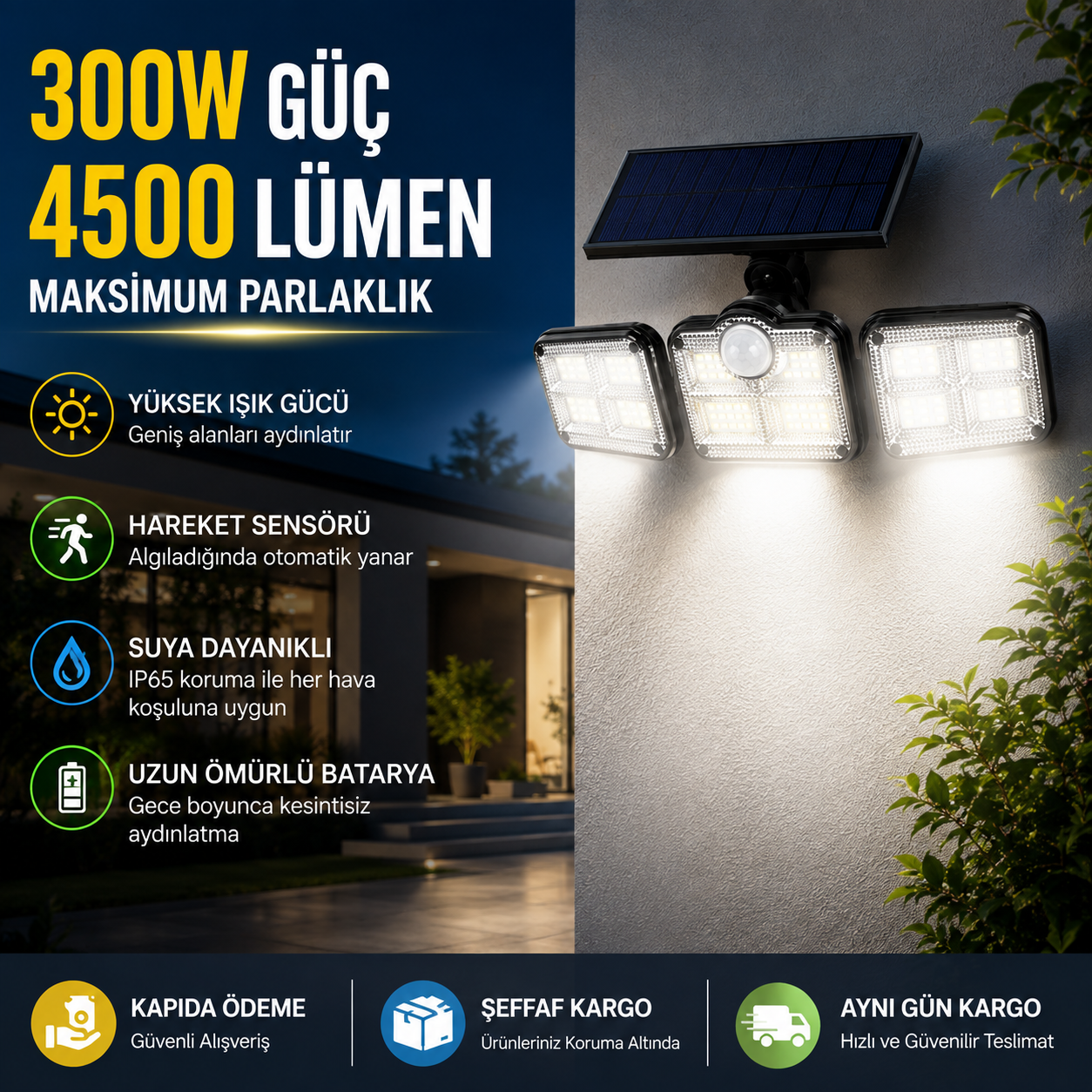 UZAKTAN KUMANDALI SOLAR LED LAMBA